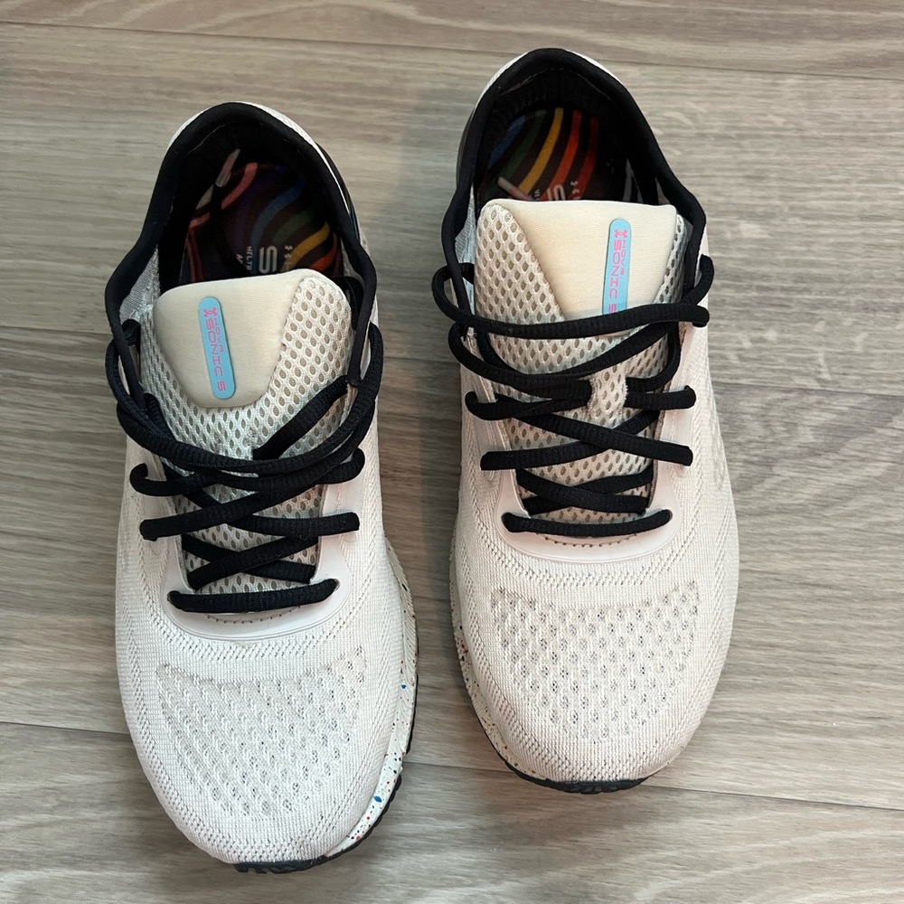 Under Armour White and Black Athletic Shoes